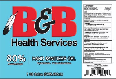 B &amp; B Hand Sanitizer Gel (Gel Bb 1g)